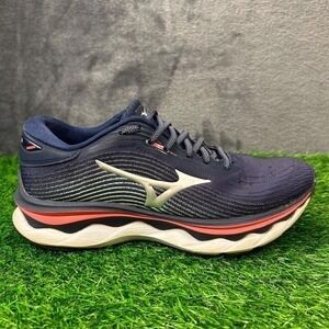 Mizuno‎ Wave Sky 05 Womens 6.5 Blue Silver Shoes Sneakers Athletic Running Walk